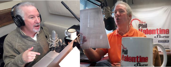 Radio Commentator Phil Valentine with coffee
